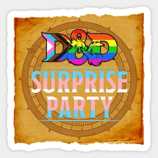 D&D Surprise Party Pride - Trans Flag Sticker